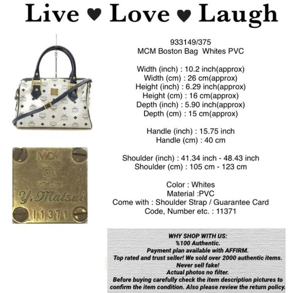 MCM CROSSBODY BAG WHITE PVC 933149 - Picture 2 of 11